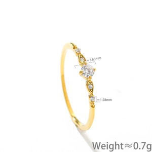 Light Luxury Stainless Steel Thin Band Pave Zircon Ring-Trendy 18K Gold Plated Wedding & Gift Jewelry for Everyday Wear - Product Image 6