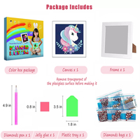 Kits de peinture diamant arc-en-ciel pour enfants, peinture d'art diamant, licorne, peinture diamant pour enfants, décoration de la maison, bricolage d'art pour enfants