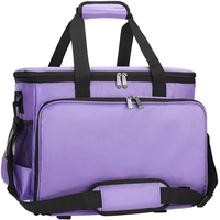 Sacs de voyage personnalisés en polyester Organisateur de machine à coudre roulante avec roue et bandoulière Sacs fourre-tout universels à bagages à roulettes