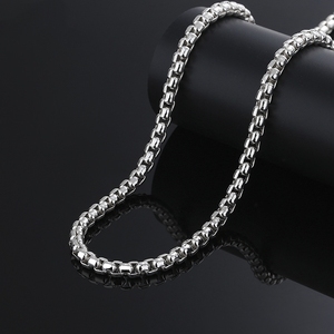 Joyería de moda para <span class=keywords><strong>hombre</strong></span>, alta calidad, 2mm, 3mm, 5mm, caja <span class=keywords><strong>veneciana</strong></span> de plata 925, collar de <span class=keywords><strong>cadena</strong></span> de eslabones, cadenas de plata para <span class=keywords><strong>hombre</strong></span>, plata 925 pura - Product Image 3