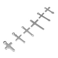 Breloques croix en acier inoxydable pendentifs crucifix assortis pour colliers bracelets boucles d'oreilles bijoux à bricoler