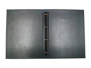 Taille A4 8 pages 16 vue couverture de menu support de menu d'hôtel de haute qualité couverture de menu de bordure en cuir PU - Product Image 2