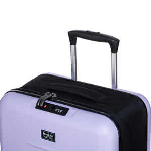 काले आधुनिक व्यापार फोल्डेबल पीसी स्पिनर सूटकेस छोटे आकार की बड़ी क्षमता वाले हल्के ट्रॉली पोर्टेबल पोर्टेबल - Product Image 5