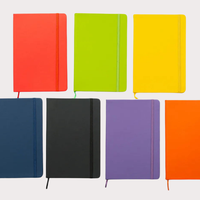 Carnet A5 moderne personnalisé pour adolescents et adultes, couverture en cuir portable avec fermeture élastique vibrante, boucle de marque-page