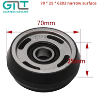 Galet de guidage de contrepoids de cabine d'ascenseur Toshiba 70*25*6202 90*30*6202, pièce de rechange résistante à l'usure pour roue de guidage d'ascenseur