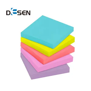 DESEN Stationery Products 3X3 Inch Neon Die-Cut Sticky Notes