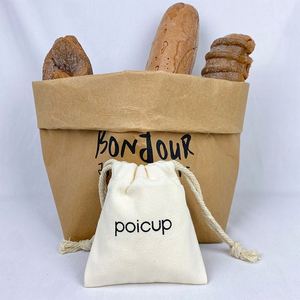 Biodegradable Cotton <b>Drawstring</b> Bag High Quality Simple Style <b>Drawstring</b> Bag Durable Fashion Dust <b>Pouch</b> Bag - Product Image 5