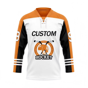 Camiseta de hockey sobre hielo barata OEM de malla Birdseye, ropa urbana, logotipo personalizado, bordado de sarga, uniforme de hockey sobre hielo por sublimación - Product Image 3