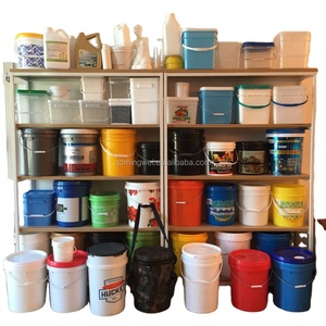 14L/20L printed heavy duty plastic bucket paint can 3.5/5 gallon with pour spout