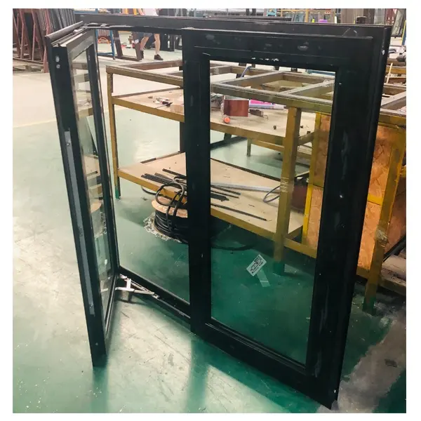 Black color China manufacturer aluminium profile garden bay window