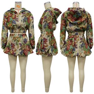 Vente en gros de l'ensemble haut à manches longues en jacquard avec fermeture éclair et jupe courte sexy pour la mode féminine européenne et américaine - Product Image 6