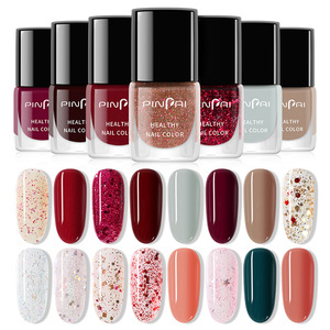 Vernis à ongles rouge grenade 6 ml, multicolore, base UV, longue tenue, séchage rapide, durcissement LED, vernis à ongles tendance, qualité supérieure - Product Image 1