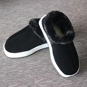 Chaussons de loisirs pour hommes et femmes, chauds pour l'hiver, faits à la main, en coton, doublés de polaire, respirants, antidérapants, à bout épais, semelle à bulles - Product Image 4