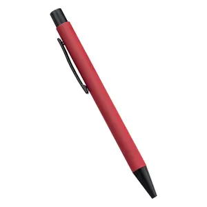 WSY256 Low moq 저렴한 판촉 선물 맞춤형 로고 금속이 새겨진 고무 코팅 소프트 터치 펜