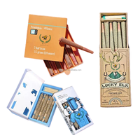 Boîte à cigarettes personnalisée avec allumettes enroulées, boîtes d'allumettes en papier, 4 paquets, accessoires pour fumeurs, boîtes à tabac et cigares