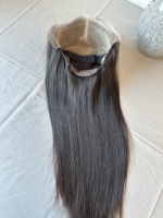 Perruque Nano Laser européenne, ligne de cheveux pré-épilée, cheveux vierges raides indétectables, nœuds invisibles 13x6 pour pose sans colle