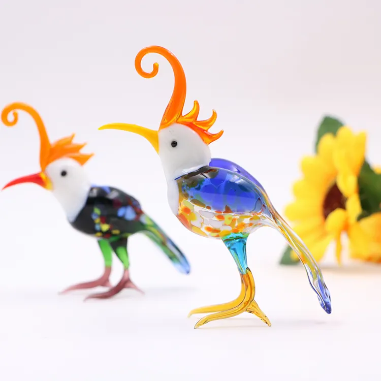 2019 фигурки животных ручной работы из муранского стекла с цветными птицами