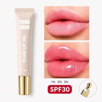 Gloss à lèvres repulpant SPF30, volume extrême, acide hyaluronique, collagène, huile repulpante pour les lèvres, protection solaire, nourrissant, marque privée