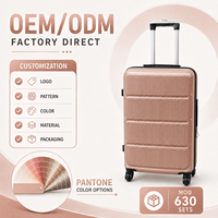 Maleta de Cabina con Ruedas y Cierre de 20 Pulgadas, Fabricada en ABS, Personalizable, Directo de Fábrica