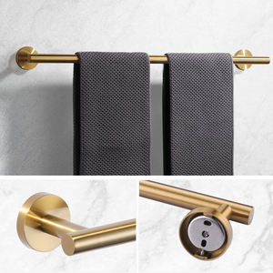 <span class=keywords><strong>D</strong></span>écoration de salle de <span class=keywords><strong>bain</strong></span> <span class=keywords><strong>d</strong></span>'hôtel SUS 304 Porte-serviettes en acier inoxydable, anneau de serviette, crochet, prise de papier toilette Ensembles de quincaillerie de <span class=keywords><strong>bain</strong></span> en satin - Product Image 5