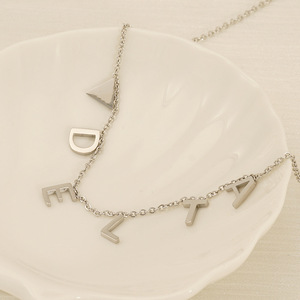 Letter Necklace Titanium Steel Clavicle Chain Women Fashion Simple Jewelry Gift Occasion ZY252 - Product Image 3