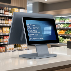 ระบบ POS แบบ All-in-One หน้าจอสัมผัสขนาด 15.6 นิ้ว จอคู่ ระบบปฏิบัติการ Android/Windows สำหรับร้านอาหาร ร้านค้าปลีก ซูเปอร์มาร์เก็ต - Product Image 1