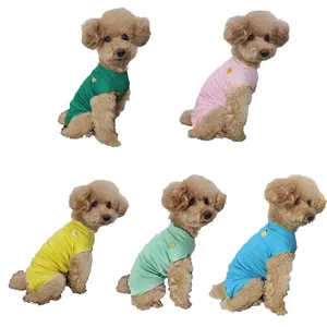 Summer Cool Modal Fabric Pet Clothes Breathable Thin Pet T-shirt Vest Puppy Cat Tank Top Teddy Postoperative Clothing