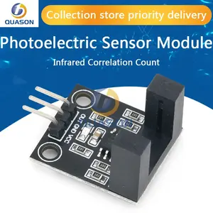 Sensor fotoelektrik Beam, modul penghitung listrik LM393 motor Penghitung kecepatan modul uji alur modul coupler