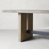 Table à manger de style nordique Designs Table à manger Ensemble Table à manger rectangulaire moderne en bois massif