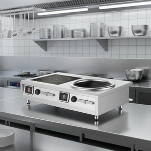 <span class=keywords><strong>เตา</strong></span><span class=keywords><strong>แม่เหล็ก</strong></span><span class=keywords><strong>ไฟฟ้า</strong></span>สเตนเลสแบบคู่ 8KW*2 พร้อมกระทะ+แผ่น<span class=keywords><strong>เตา</strong></span>แบบเรียบ - Product Image 1