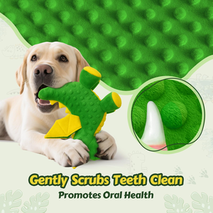 Jouet pour chien Instock Bubble Tough Chew Guard, jouet en peluche souple et durable, vert, en forme de dragon, qui couine, pour les grands chiens - Product Image 3
