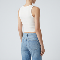 Chaleco de Punto para Mujer, 100% Lana Merino Fina, Lujo Discreto, Certificado GOTS, Top Minimalista Acanalado, Top Sin Mangas Sostenible