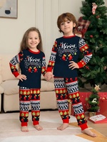 Nouvelle famille correspondant ensemble de pyjamas de Noël pour femmes hommes enfants bébés-pyjama de vacances en polaire confortable avec impression de lettres