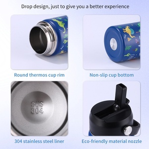 Hote Mới Thép Không Gỉ Phích Cup Với Rơm Không Gian Di Động Nồi Dễ Thương Phim Hoạt Hình Thiết Kế Chống Mùa Thu Cổ Điển Chân Không Chai - Product Image 4