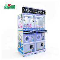 Machine à griffes LED Flash Arcade avec accepteur de billets, personnalisable en métal et plastique pour parcs de trampolines