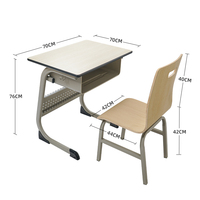 Ensemble table et chaise d'étudiant, tables et chaises d'école écologiques pour enfants avec des matériaux non toxiques et un assemblage facile
