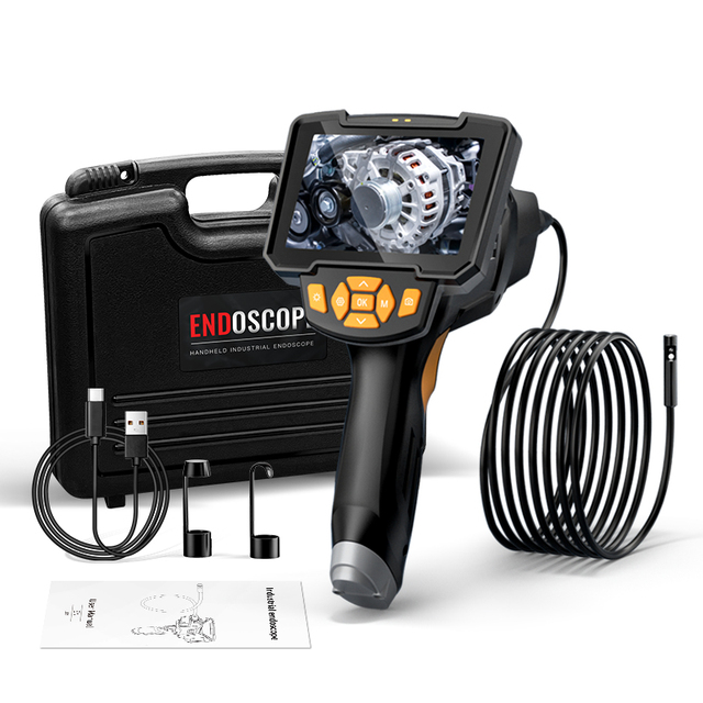 4.3Inch Car Repair Testing Machine Sewer Pipe Diagnostic Tool Rigid Portable Video Industrial Borescope Inspect Camera Endoscope