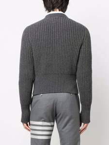 Suéter de punto personalizado OEM y ODM para hombre, suéter de punto de Cachemira con cuello redondo, suéter de punto personalizado para hombre - Product Image 3