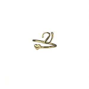 แหวนแฟชั่นชุบทอง PVD สแตนเลสสตีล 316L ดีไซน์รูปหัวใจ ปรับขนาดได้ - Product Image 2