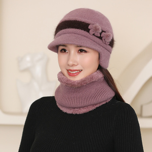 Nouveau design <span class=keywords><strong>Bonnet</strong></span> d'hiver thermique d'extérieur pour vieilles femmes, <span class=keywords><strong>bonnet</strong></span> tricoté pour garder la chaleur - Product Image 3