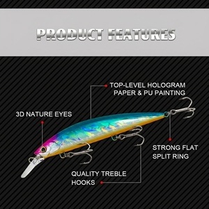 Señuelo de Pesca de Plástico Duro de 39g y 110mm, Tipo Minnow, para Pesca en Océano, Barco, Río, Lago y Arroyo - Product Image 4