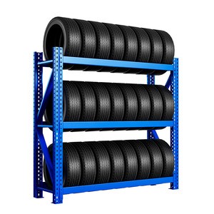 Orta ölçekli 4s oto tamir atölyesi çok fonksiyonlu lastik istifleme rafı korozyon koruması çelik malzeme 4 katmanlı geçmeli - Product Image 1