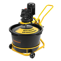 Station de mélange portable de haute qualité, seau en plastique de 65 L, station de mélange manuelle pour peinture, mortier, mélangeur à ciment à pales