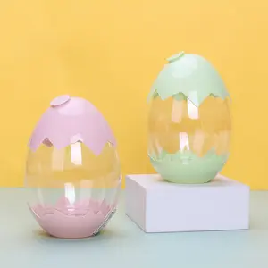 empty eggshell shape plastic bottle for candy beverage food storage
