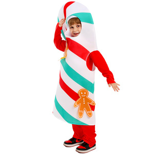 Disfraz de bastón de caramelo para niños, traje de cosplay navideño para fiestas infantiles - Product Image 4