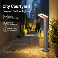 Lampe de jardin LED compacte pour extérieur City Courtyard, couleur sable noir 3000K, pour allée de villa, éclairage paysager