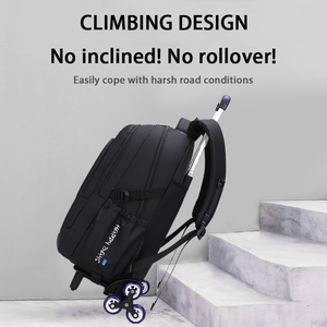 High Quality Durable Men Travel Rolling <strong>Backpack</strong> Boys 6 <strong>Wheel</strong> Trolley School Bags Student Wheeled <strong>Backpack</strong> Teen Trolley <strong>Backpack</strong> - Product Image 3