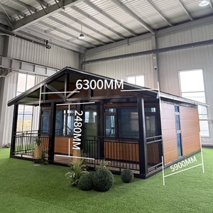 Maison conteneur extensible à double aile 20ft 40ft, maison préfabriquée modulaire pliable, espace <span class=keywords><strong>3X</strong></span> plus spacieux, panneau sandwich <span class=keywords><strong>en</strong></span> acier, assemblage rapide - Product Image 2