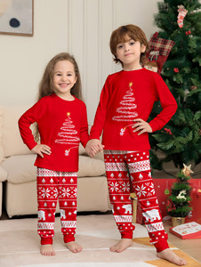 New Family Matching Outfits Mommy and Me Elk Print Christmas Printed Pajamas Father Mother Kids <strong>Dog</strong> Matching Clothes Pajamas Set - Product Image 3