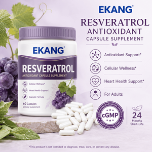 US cGMP Factory Resveratrol Antioxidant Capsule Adult Herbal <b>Supplement</b> Cellular Wellness Heart Health Support - Product Image 1